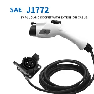 Ev зарядный кабель адаптер зарядного устройства Тип 2 Тип 1 Удлинительный шнур Iec 62196 Sae J1772 Ev штепсельная вилка с разъемом