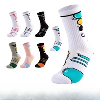 Chaussettes de basketball en coton respirant personnalisées de haute qualité pour hommes et jeunes, avec grip sportif et logo imprimé, vente en gros