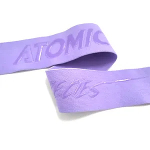 elastic stretch printed band with silicone print