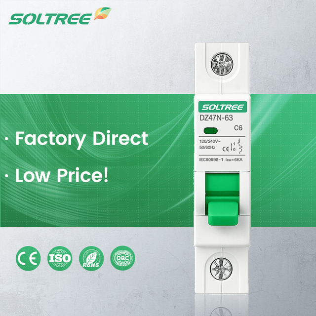 Factory Direct DZ47 Mini Miniature Circuit Breakers Protection 1P 2P 3P 4P Pole 6A 10A 16A 20A 25A 32A 40A 50A 63A AC MCB