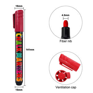 Marqueur de tableau noir liquide à séchage rapide, non toxique, à base d'eau, pointe de 4 mm, 24 couleurs, directement de l'usine - Product Image 3