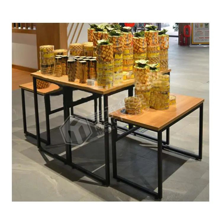 Meicheng 3 таблицы размеров стимулирование сбыта столы-продуктовый магазин дисплей стенд древесины/металлическая конструкция