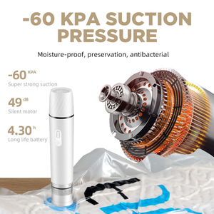 Pompe à vide alimentaire électrique rechargeable par USB, en ABS et gel de silice, portable, pour usage domestique, machine à vide manuelle, capacité inférieure à 500 ml - Product Image 4