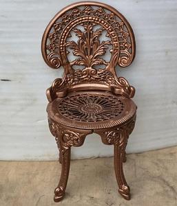 Hermosa Silla de Jardín de Hierro Fundido Color Marrón con Diseño Antiguo, Portátil, para Hogar, Jardín, Parque - Product Image 3