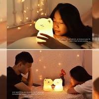 Veilleuse créative tactile pour enfants, rechargeable, personnalisable, en forme de lapin RGB, colorée, à capteur de mouvement, pour bébés et jeunes enfants, vente en gros