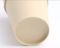 Vente en gros d'usine, gobelets en papier jetables écologiques à paroi simple de 12 oz, avec logo personnalisé imprimé