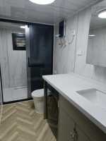 Maison conteneur préfabriquée intégrée de haute qualité, prête à l'emploi, extensible, facile à assembler, 2026, 40FT 20FT, bureau avec toilettes