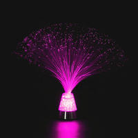 Lampe de table LED à fibre optique multicolore scintillante et changeante, effet ciel étoilé, pour ambiance maison et bar, veilleuse décorative