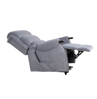 Fauteuil inclinable électrique en tissu doux avec poche latérale pour personnes âgées, idéal pour le salon à la maison