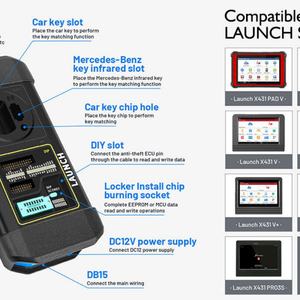 Nuevo Lanzamiento 2024 Versión Global Launch X431 X PROG 3 XProg3 Programador de Llaves Herramienta de Diagnóstico OBD2 Conector para Todos los Coches - Product Image 4