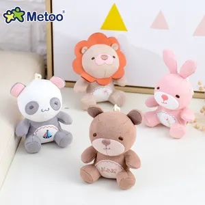 Metoo Oem Customized Mini Cute Small Bear Animals Plush Keychain Rabbit Custom Plush Keychain Delightful Mascot Pendant