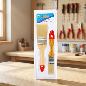 Set di 2 Pennelli a Doppia Punta 771 con Setole in Nylon, Manico in Legno e Ghiera in Plastica, Misure 1, 1.5, 12/Pallet - Product Image 3
