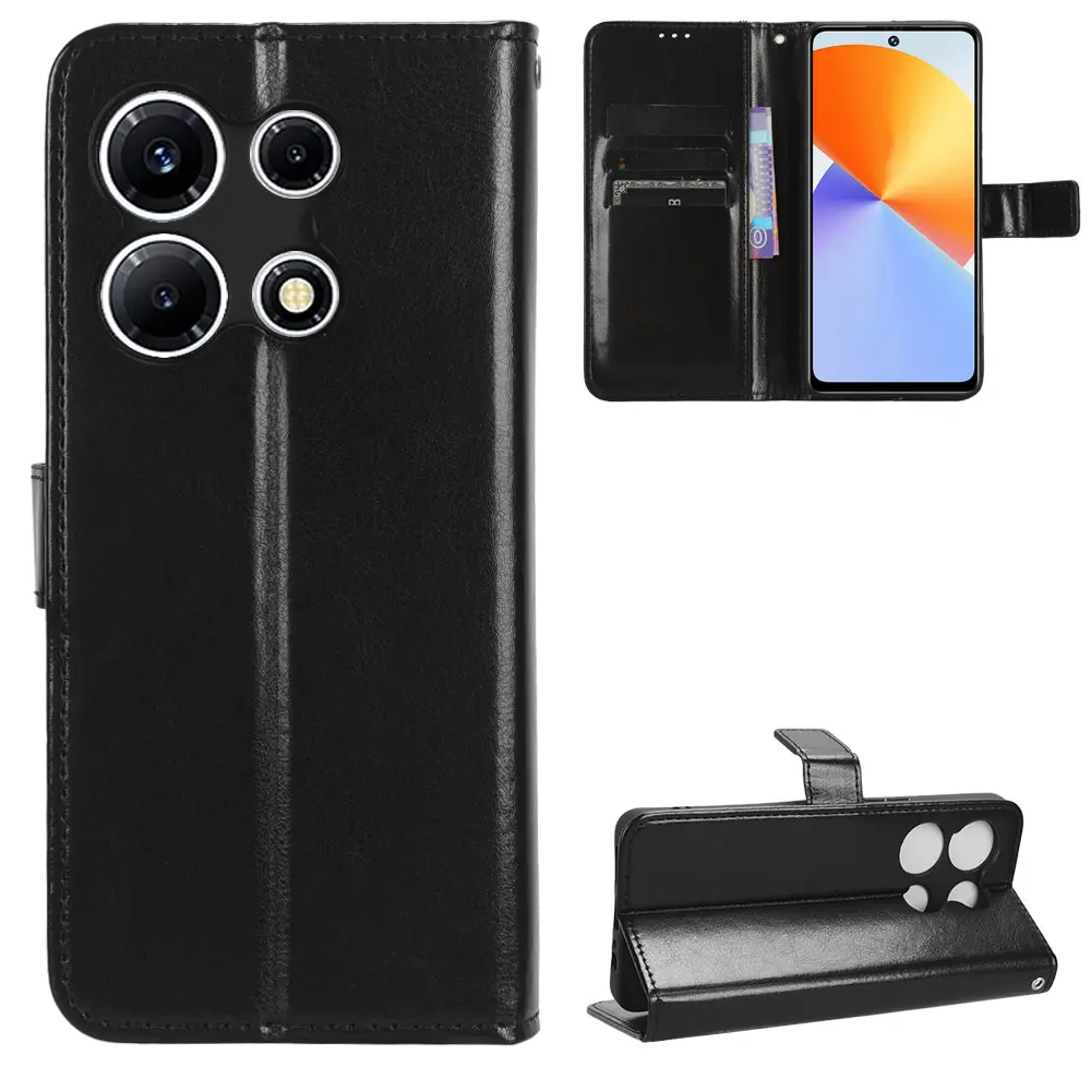 Casing dompet ponsel kulit PU Infinix Note 30, Dompet casing VIP kulit PU, Dudukan kartu kredit magnetik Folio, pelindung ponsel lipat untuk Infinix Note 30 VIP