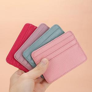 ที่ใส่นามบัตรหนังแท้แบบบางสำหรับทุกเพศกระเป๋าใส่บัตรเครดิตธุรกิจหรูหราออกแบบโลโก้ได้ตามต้องการ - Product Image 5