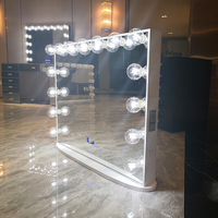 En stock aux États-Unis ! Miroir de coiffeuse Docarelife Hollywood White avec interrupteur tactile et 15 ampoules en verre à intensité variable