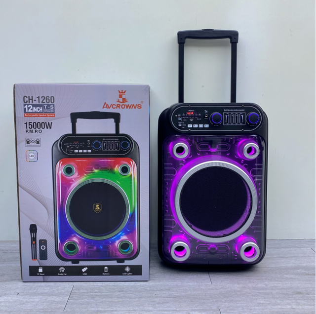 AVCROWNS CH-1260 High-power  12 Party Speaker Audio System Outdoor Dance Speaker