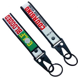<b>Custom</b> Jdm Fabric Chain Flight Car Tuning Racing Sports Embroidered <b>Key</b> Strap Street Jet Tag Ring Keychain - Product Image 1