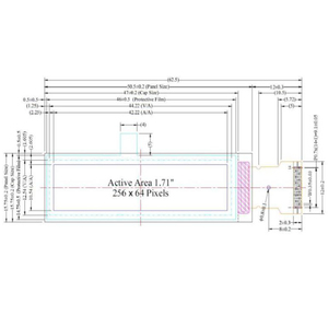 หน้าจอ OLED ขาวแบบโค้ง ขนาดเล็ก <span class=keywords><strong>1.71</strong></span> นิ้ว 256*64 พิกเซล 4 สาย SPI หน้าจอ LCD PMOLED แบบยืดหยุ่น 1.7 นิ้ว โมดูลหน้าจอ SSD1362 14 ขา - Product Image 3