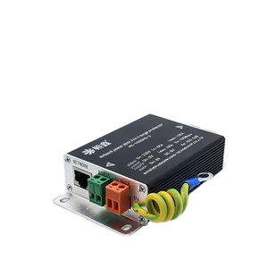 หน้าจอจับสัญญาณเครือข่าย220V 10/100Mbps ตัวป้องกันไฟกระชากอีเธอร์เน็ต SPD 3-in-1สำหรับสวิตช์เครือข่ายโลหะระบบกล้องวงจรปิด - Product Image 1