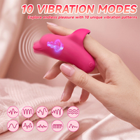 Vibrateur de doigt en silicone personnalisé AITT en forme de dauphin - Rechargeable par USB, étanche IPX6, 10 modes de vibration, stimulation vaginale portable