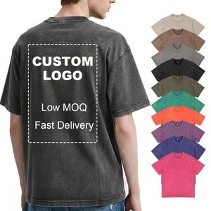 เสื้อยืดวินเทจผ้าฝ้ายแท้ 100% น้ำหนัก 230 กรัม สำหรับผู้ชาย ย้อมสีแบบแว็กซ์ สไตล์เรโทร ทรงโอเวอร์ไซส์ ไหล่ตก คอกลม แขนสั้น - Product Image 2