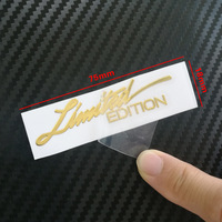 Autocollants et emblèmes métalliques créatifs en nickel adhésifs pour voitures et motos, édition limitée, pour promotion en supermarché