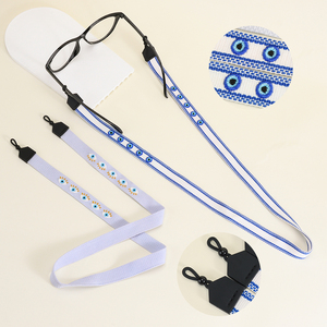 Pesca ajustable al por mayor niños soporte de cadena de anteojos Bordado de ojos personalizado LOGO deportes gafas de sol correa de cordón - Product Image 1