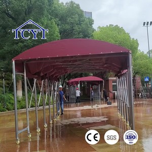 Tenda Personalizzata Movibile per Fiere con Copertura in PVC Rimovibile, Tettoia Estensibile Scorrevole Pieghevole - Product Image 5
