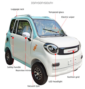 Yeni otomobil ev dört-tekerlekli elektrikli araba 1000W tamamen kapalı elektrikli araç yuvarlak direksiyon kolu tipi yaşlı - Product Image 3