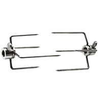 Fourchettes à viande robustes résistantes à la chaleur, en acier inoxydable chromé, tiges carrées pour brochettes, compatibles avec les outils de barbecue de 3/8 pouces