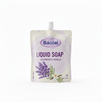 Pochette souple personnalisée avec bec verseur pour savon liquide, 100 ml, 200 ml, en plastique, pour recharge