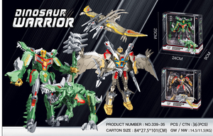 Robot de transformación de dinosaurio Tyrannosaurus <span class=keywords><strong>Pterosaur</strong></span> se transforma en Mecha Warrior - Product Image 6