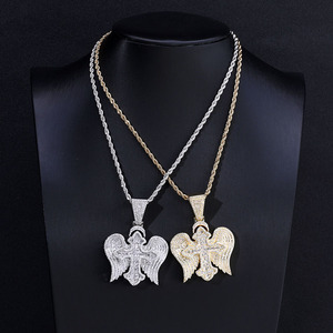 Pendentifs Croix Ailée Personnalisés en Argent 925 avec Moissanite VVS, Style Hip Hop Bling, Certifiés GRA, Testeur de Diamant, Fabricant B2B - Product Image 5