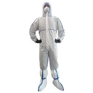Tùy chỉnh thoáng khí PPE phù hợp với xe sơn hóa chất Quần áo bảo hộ bảo hộ lao động chống bụi dùng một lần Coverall
