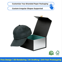 Scatole Magnetiche Rigide Quadrate per Cappellini da Baseball con Design Impermeabile di Alta Gamma, Logo Personalizzato OEM e Inserti in Spugna