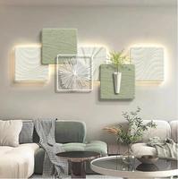 Style crème salon peinture décorative fond tenture murale peinture haut de gamme chambre murale en trois dimensions avec lumière