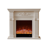 Cheminée électrique d'intérieur de style français 1,2/1,5/1,8 m en marbre, autoportante, avec flamme simulée, chauffage et meuble décoratif pour salon