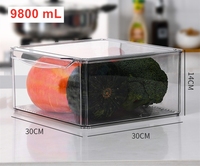 Ensemble de contenants de stockage alimentaire pour réfrigérateur en PET, sans BPA, organisateur transparent frais, boîte de cuisine transparente, bac de congélation pour fruits et légumes