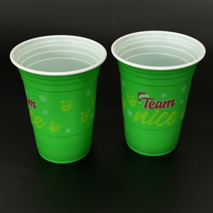 16oz dùng một lần <span class=keywords><strong>PP</strong></span> Ly nhựa đen/đỏ/vàng nhiều màu nước giải khát ly nhựa - Product Image 6