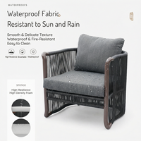 Ensemble de canapés en rotin Meiqi pour patio extérieur moderne avec table, imperméable et résistant aux UV, pour jardin, balcon, terrasse et salon