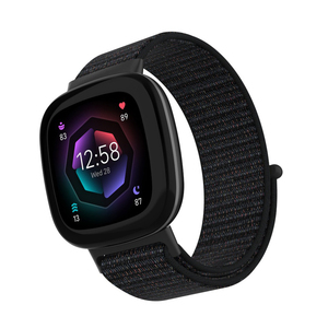 Correas de nailon compatibles con <span class=keywords><strong>Fitbit</strong></span> <span class=keywords><strong>Versa</strong></span> 4 Sense <span class=keywords><strong>2</strong></span>, correa de repuesto ajustable deportiva transpirable, accesorios para pulsera para hombre y <span class=keywords><strong>mujer</strong></span> - Product Image 1