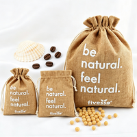Sacs en toile de jute naturelle réutilisables en gros avec cordon de serrage, impression de logo personnalisé pour bijoux, grains de café, thé et petites pochettes cadeaux écologiques