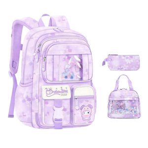 <span class=keywords><strong>Mochila</strong></span> <span class=keywords><strong>Escolar</strong></span> de Nailon Sanrio, Transpirable, Impermeable, Antibacteriana, con Correa Curva, Ligera y Reductora de Carga, para Primaria, Venta al Por Mayor - Product Image 1