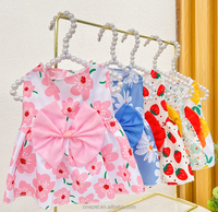 Robe d'été pour animaux de compagnie avec nœud papillon, accessoires pour chiens, vêtements pour chats et chiens