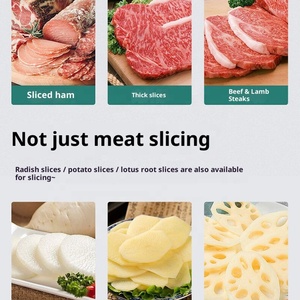 Máquina Rebanadora de Carne Eléctrica, Rebanadora de Alimentos Ajustable en Grosor, Uso Comercial y Doméstico, Corta Vegetales y Queso - Product Image 6