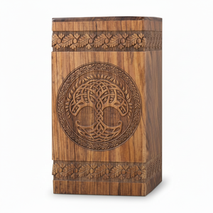 Urnes en bois professionnelles adultes de cendres humaines soutenant des urnes en bois personnalisées - Product Image 1