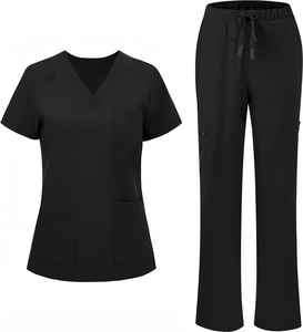 Tenues médicales unisexes 100 % coton avec logo personnalisé, détection d'aiguilles intégrée, conçues pour les médecins et les infirmières des hôpitaux – Vente chaude - Product Image 1
