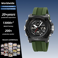 Montres de sport numériques pour hommes Skmei 2065, vente en gros d'usine, 5 ATM, étanches, montres analogiques-numériques pour hommes