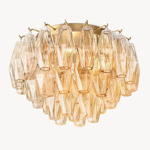 Plafonnier en verre transparent américain de 17 pouces, pour chambre à coucher, cuisine, îlot, salle à manger, décoration, plafonnier en verre italien fait à la main - Product Image 2