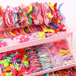 <strong>Children's</strong> Girls Baby Hair Clips Rubber Bands Hair Rings Cute Hair <strong>Ties</strong> Set Plastic Resin Handmade Gift - Product Image 2